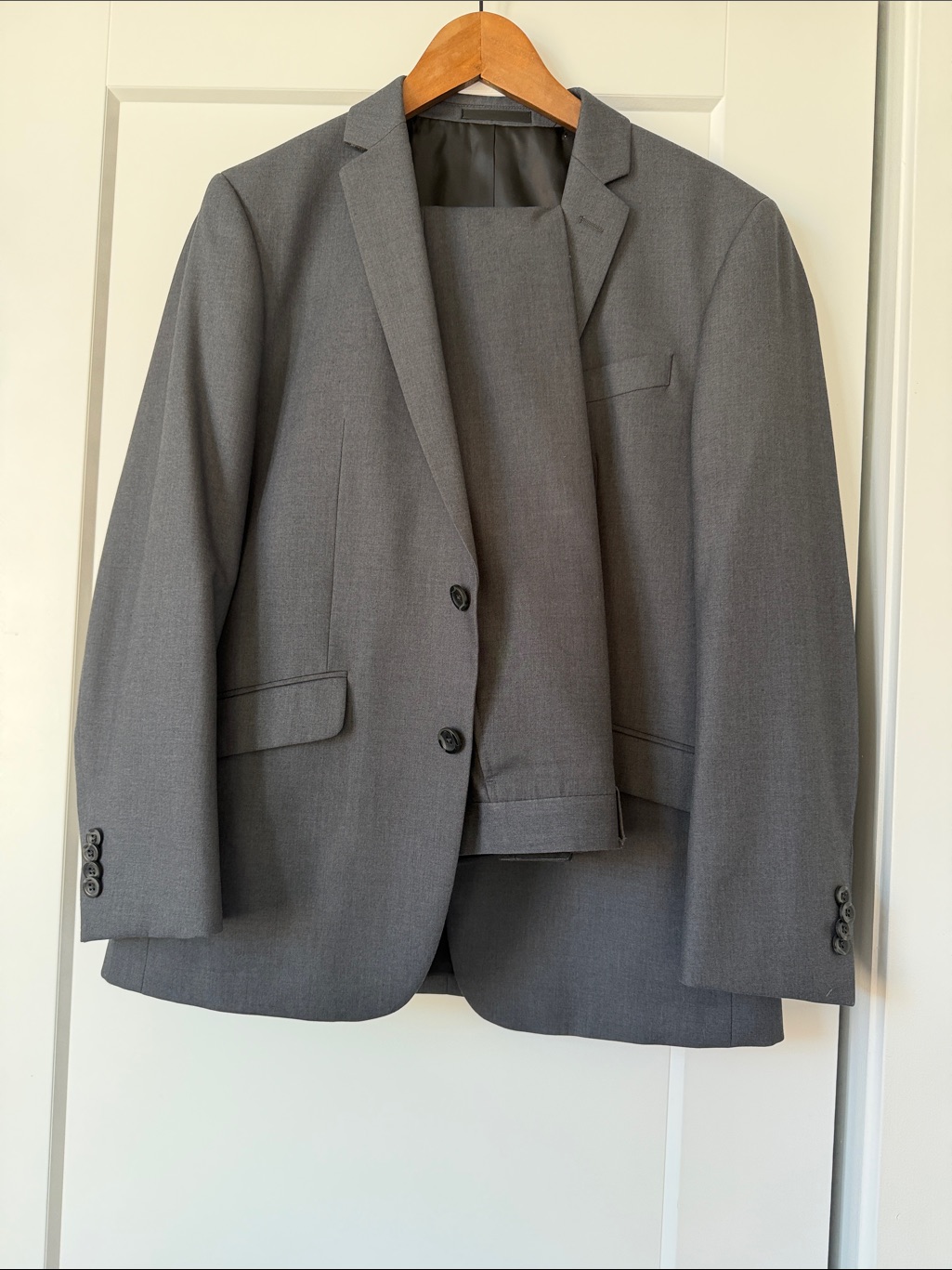 Kenneth Cole Classic Men's Gray Two-Button Suit Jacket